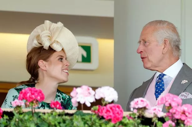 Princess Beatrice with her uncle King Charles 