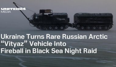 Ukraine Turns Rare Russian Arctic “Vityaz” Vehicle Into Fireball in Black Sea Night Raid