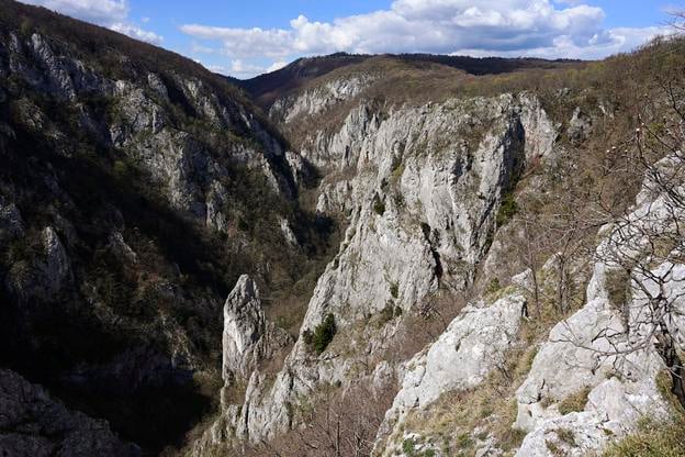 The rock tower known as Cukrová Homoľa in the Zádielska Tiesňava gorge in the Slovak Karst National Park.