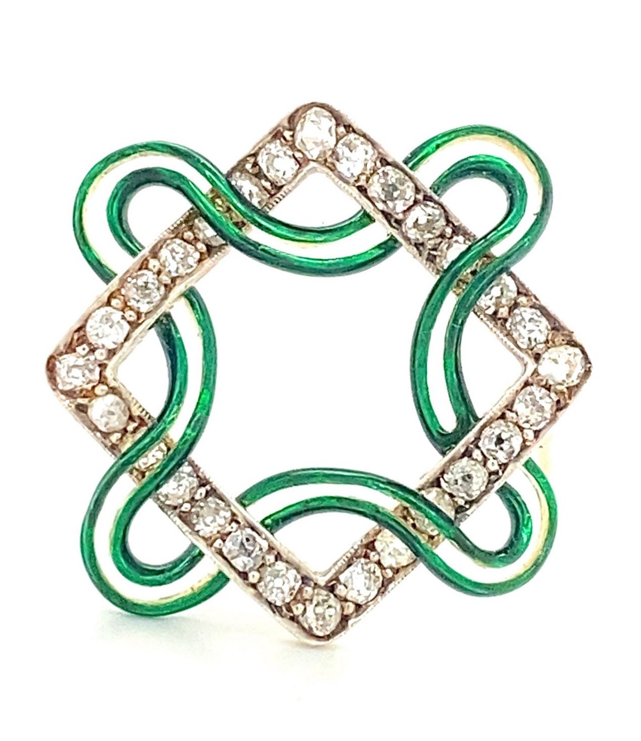 An antique enamel and diamond set brooch (Wartski)