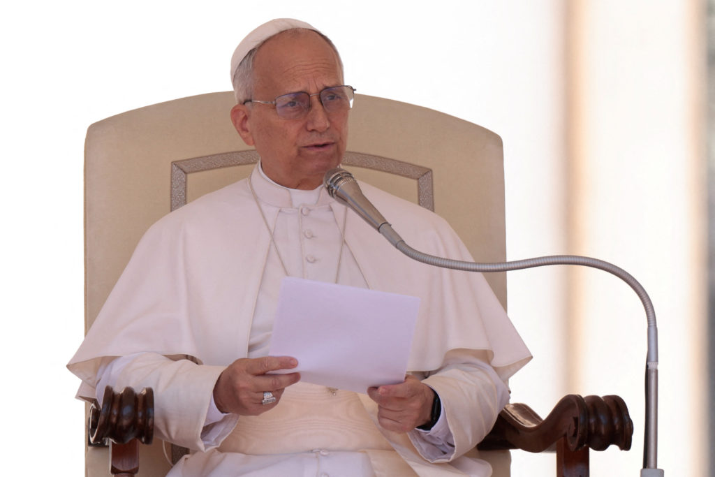 Pope Leo XIV holds general audience in St. Peter's Square, at the Vatican