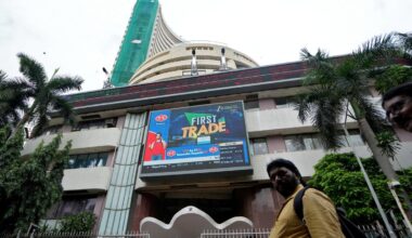 Stock markets decline on relentless foreign fund outflows; Sensex falls 97 points