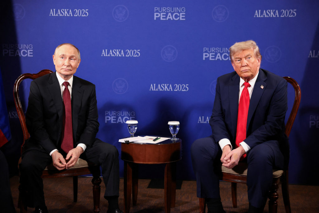 U.S. President Trump meets with Russian President Putin in Alaska