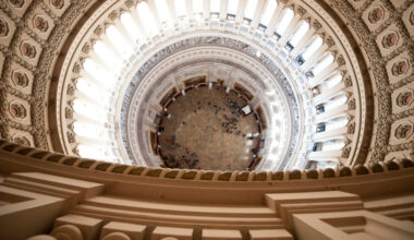 FILE PHOTO: The inside of the U.S. Capitol's rotunda is seen during a media tour on Capitol Hill in Washington