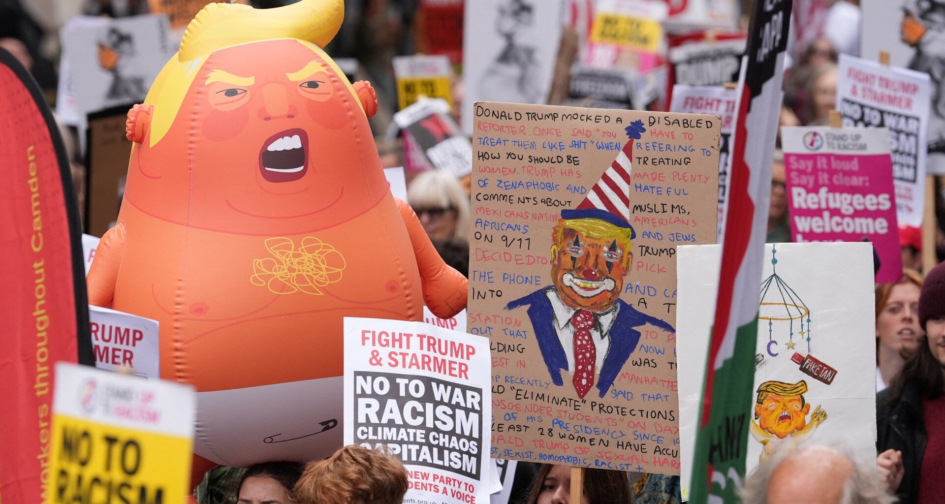 British protesters say ‘No to racism, no to Trump’ | Donald Trump News