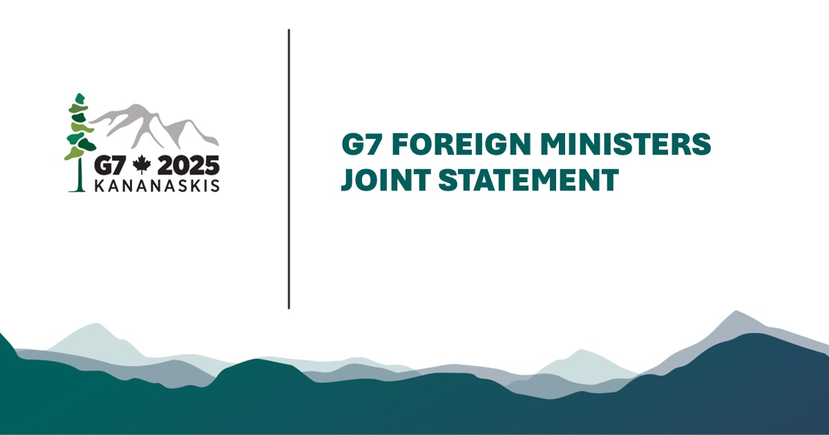 Joint G7 Foreign Ministers’ Statement – Meeting of the G7 Foreign Ministers on the Margins of the High-Level Week at the United Nations General Assembly in New York