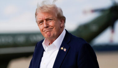 U.S. President Donald Trump returns to Washington