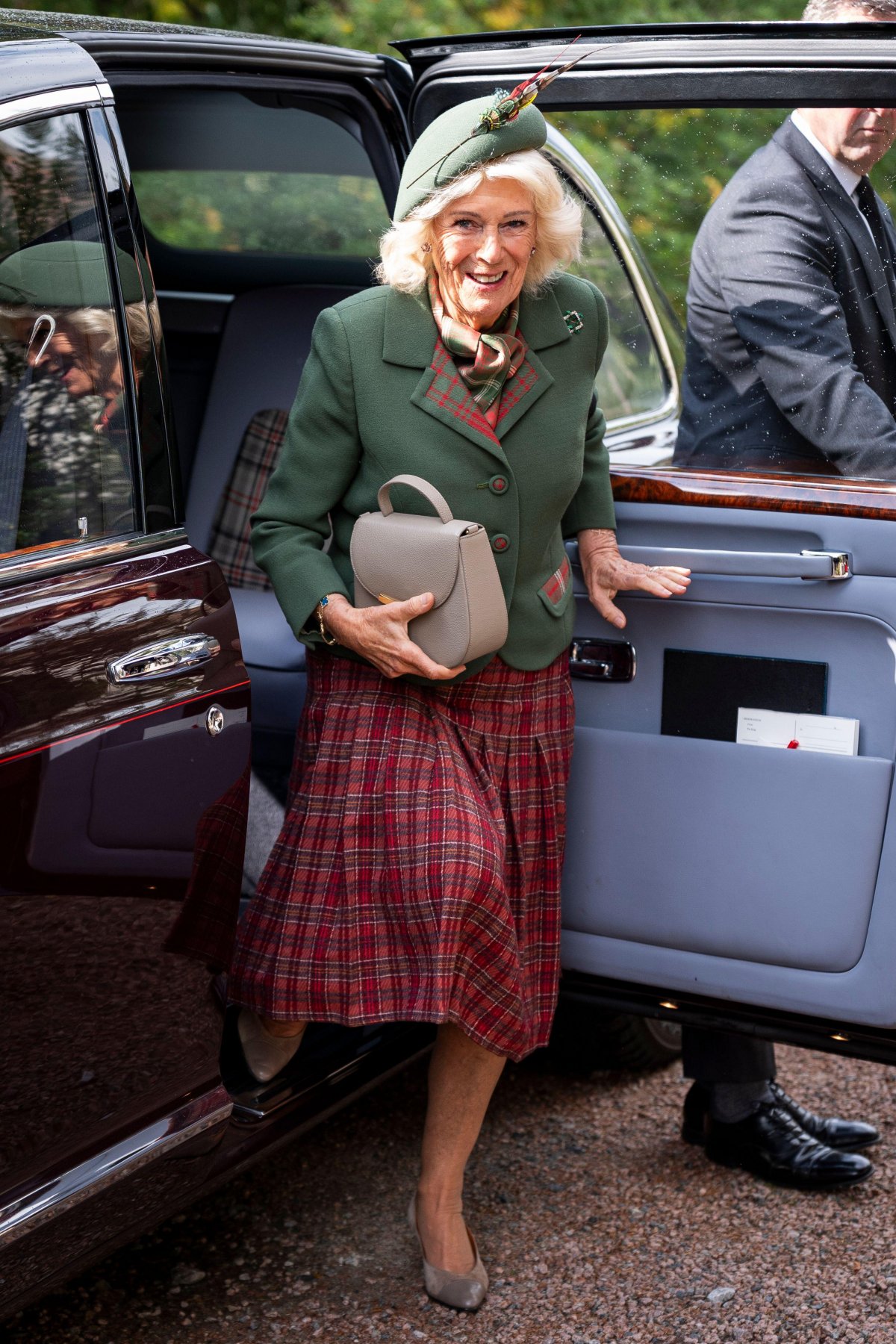 King Charles III and Queen Camilla attend a Sunday church service at Crathie Kirk near Balmoral on September 7, 2025 (Aaron Chown/PA Images/Alamy)