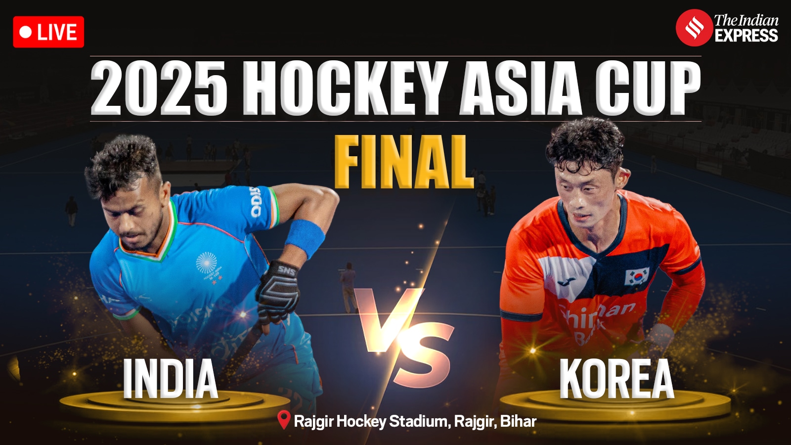 India vs Korea Live, 2025 Hockey Asia Cup final: Follow the latest updates from Rajgir today.