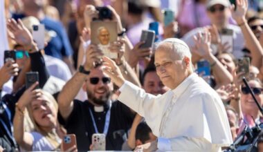 Pope Leo XIV during the General Audience in St. Peter's Square on July 30, 2025.