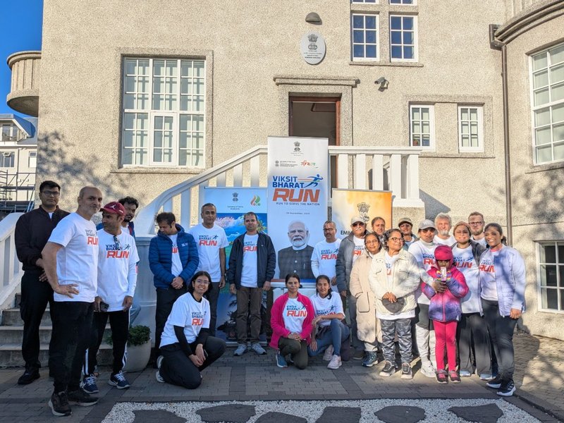 Indian diaspora unites for Viksit Bharat Run in Iceland