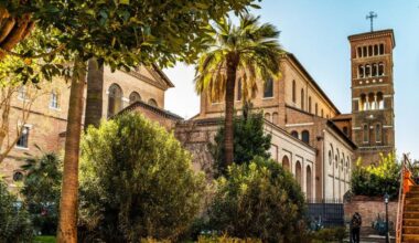The Church of Sant’Anselmo stands on the Aventine Hill in Rome.