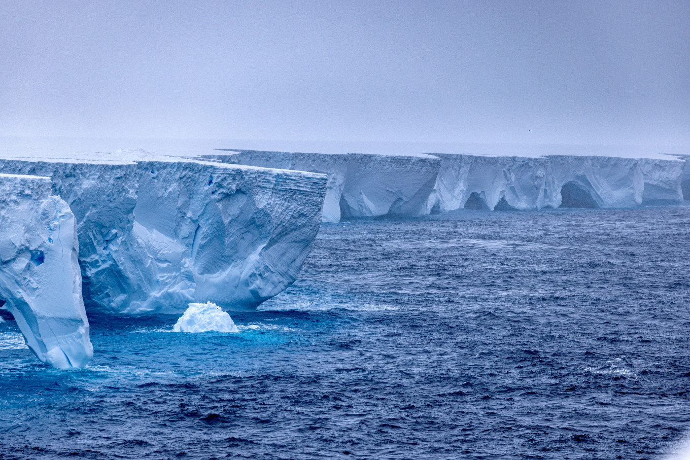 The world's largest iceberg, named A23a, is seen in Antarctica on January 14, 2024, in this picture obtained from social media.