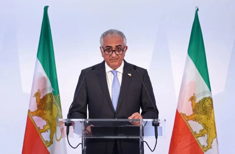 Reza Pahlavi, the exiled son of the last Shah of Iran, speaks during a press conference about the situation in Iran and the need to support Iranians, in Paris, France, June 23, 2025. (credit: REUTERS/Abdul Saboor)
