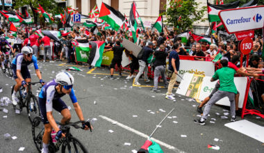 Pro-Palestinian protesters crash Spain's cycling grand tour