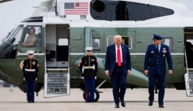 Man charged with aiming laser pointer at Trump's helicopter