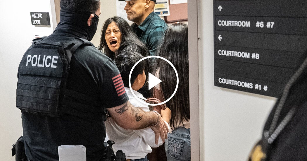 Federal Agent Pushes Woman to Floor at Immigration Courthouse