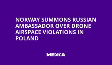 Norway Summons Russian Ambassador Over Drone Airspace Violations in Poland