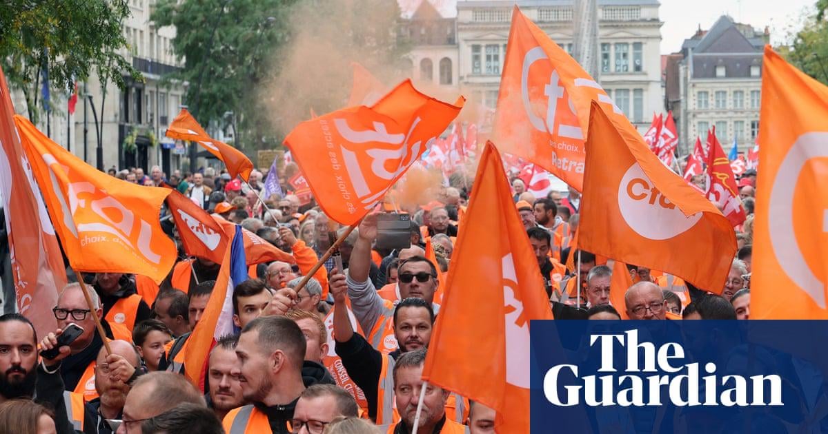 Strike action across France as hundreds of thousands join protests