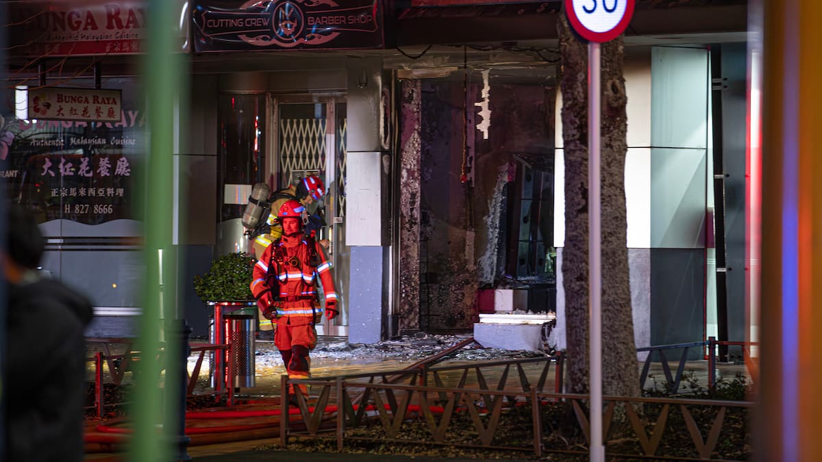 Suspicious fire at New Lynn barbershop overnight