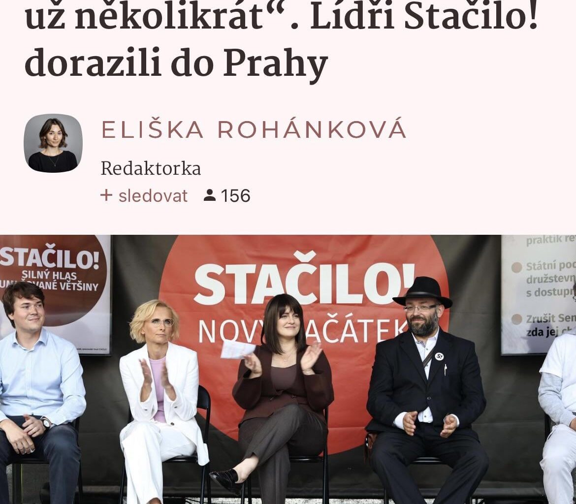 Prokremelský cosplay přímo v centru Prahy. Hnutí Stačilo! jede bomby.