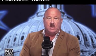Alex Jones is now unironically sporting a Hitler mustache.