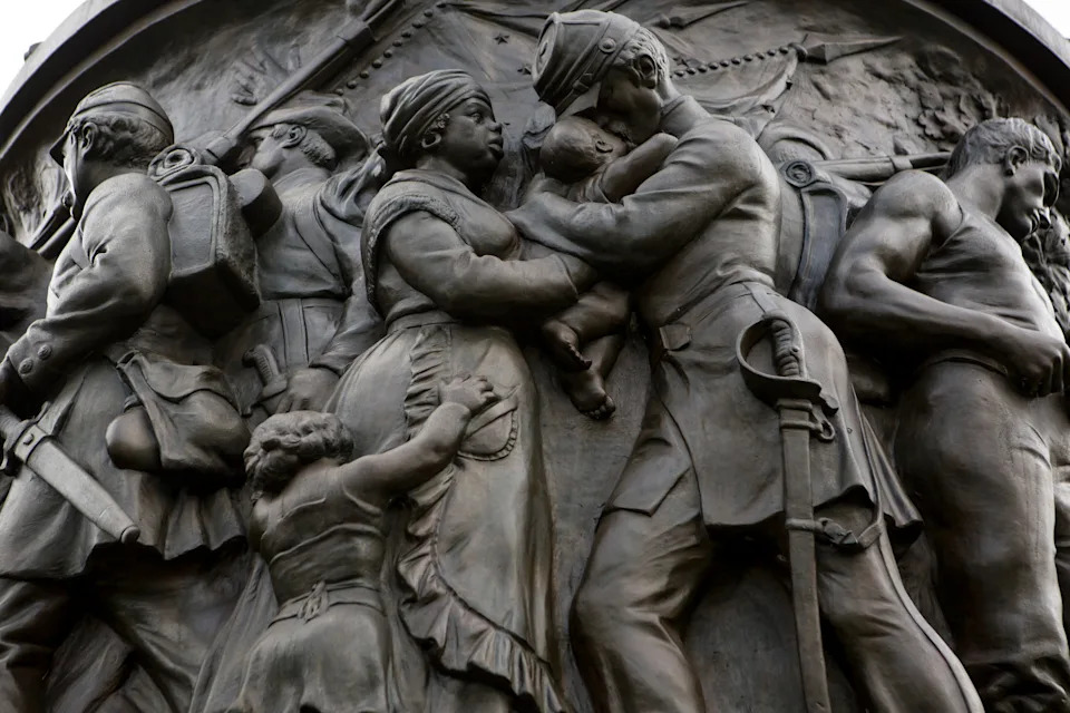 The Trump administration has also restored names and statues of Confederate generals. / The Washington Post via Getty Images