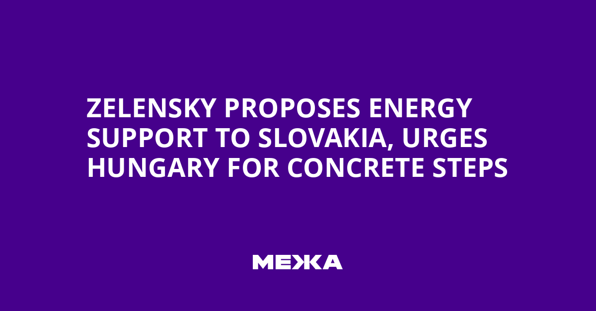 Zelensky Proposes Energy Support to Slovakia, Urges Hungary for Concrete Steps | Ukraine news