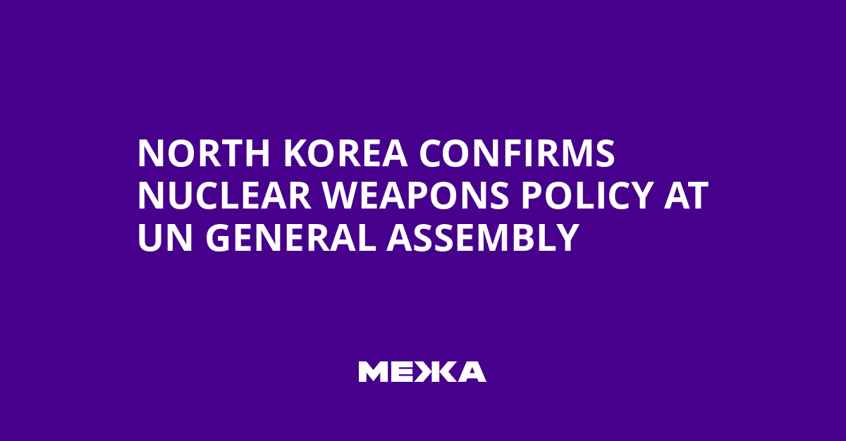 North Korea Confirms Nuclear Weapons Policy at UN General Assembly | Ukraine news