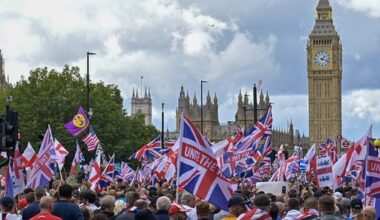 Thousands march in far-right London rally against immigration policies