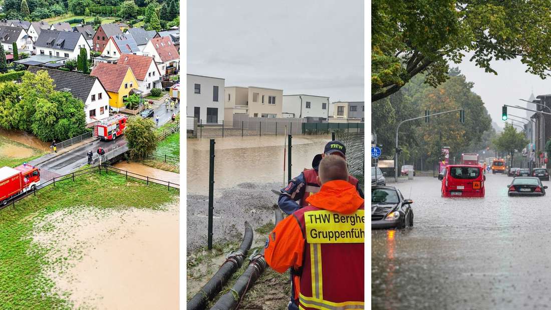 Der Deutsche Wetterdienst warnte vor teils extremem Starkregen in Teilen Westdeutschlands.