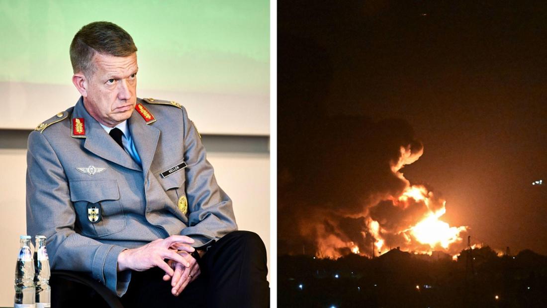 Maik Keller und Brand nach Explosion