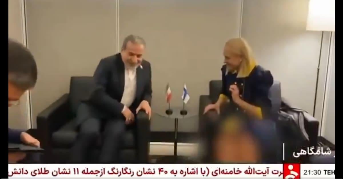 Utrikesminister Valtonens (och Marina Malmer Stenergards) ben censurerades i iransk tv
