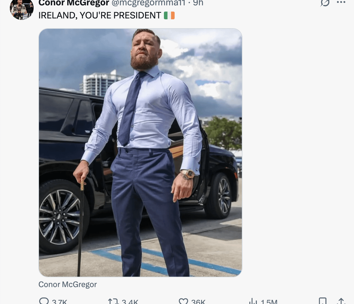 Congratulation to Ireland for beeing President