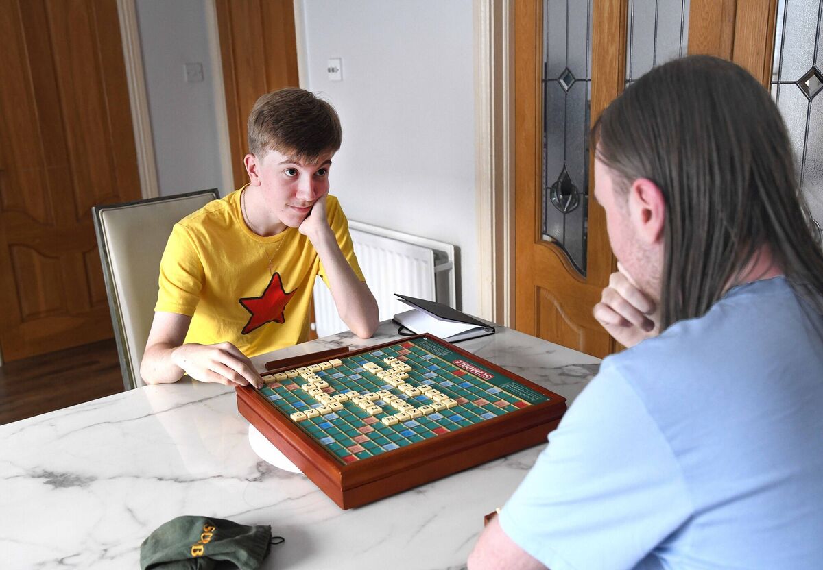  Jake Parkes, 14, playing his brother Shane Parkes, 19. Jake says: 'He has been my inspiration all this time and really encouraged me to get involved.' Picture: Moya Nolan