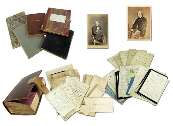 A Benjamin Disraeli Archives  of over 60 autographed signed letters and more than 700 pages ca 1872-1880 sold for $25,000 at University Archives auction sale on Aug 27. The Disraeli material comes from the papers of Algernon Turnor, 2nd Secretary to Prime Minister. Reported by Rare Book Hub.