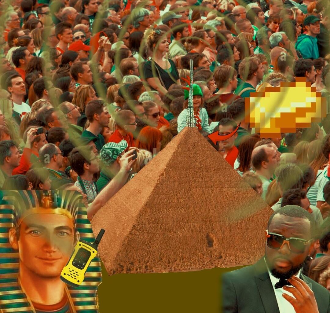 Maître Gims, Pyramide radio blabla, montage photo