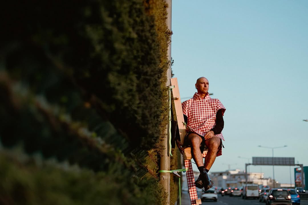 Artist critiques Malta's relationship with nature by having 'vertical picnic'