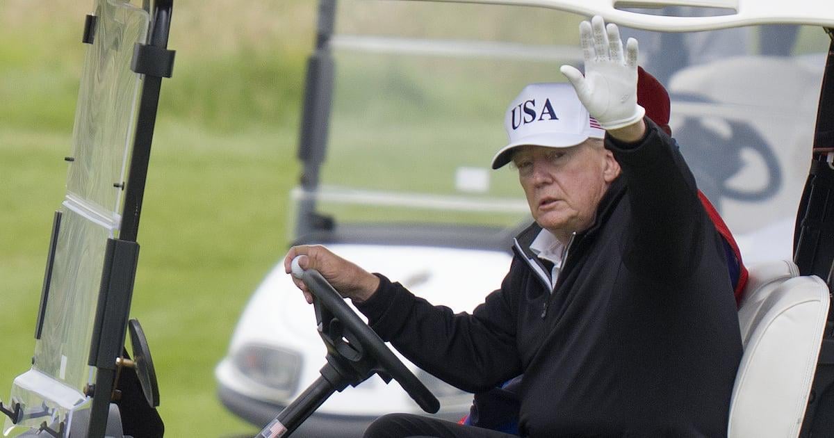 Trump, 79, Rests in Golf Cart Parked on Green During Game With Granddaughter
