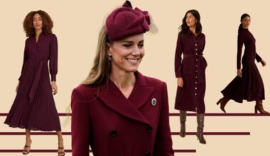Recreate Princess Kate’s burgundy ensemble with these affordable high street picks