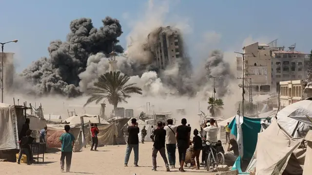 Explosión en una zona de Ciudad de Gaza el pasado 5 de septiembre.