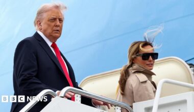 President Donald Trump's Air Force One about to land in UK for second state visit - follow live