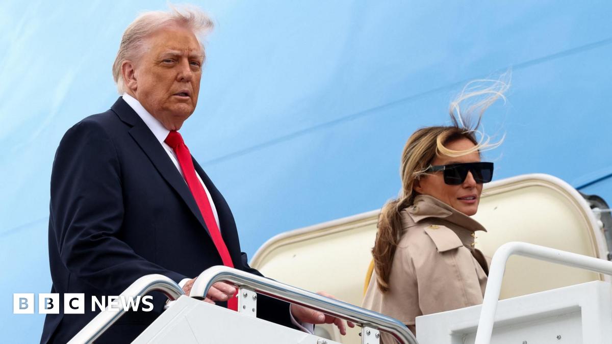 President Donald Trump's Air Force One about to land in UK for second state visit - follow live