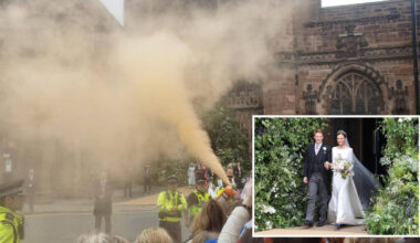 Just Stop Oil try to interrupt society wedding of the year attended by royals Prince William and Princess Eugenie