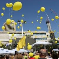 Seven hundred yellow balloons are released in Tel Aviv on September 5, 2025 to mark the number of days the hostages have been held in Gaza | News