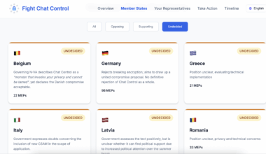Belgium switches from "Opposes" to "Undecided" on the FightChatControl.eu website. Why is that?