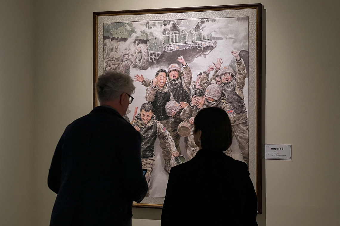 What is billed as the biggest exhibition of North Korean art held outside the reclusive state is the latest sign of warming ties between Moscow and Pyongyang.
