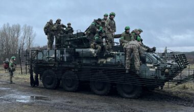 Ukrainian troops before the battle of Soledar, winter of 2022-2023.