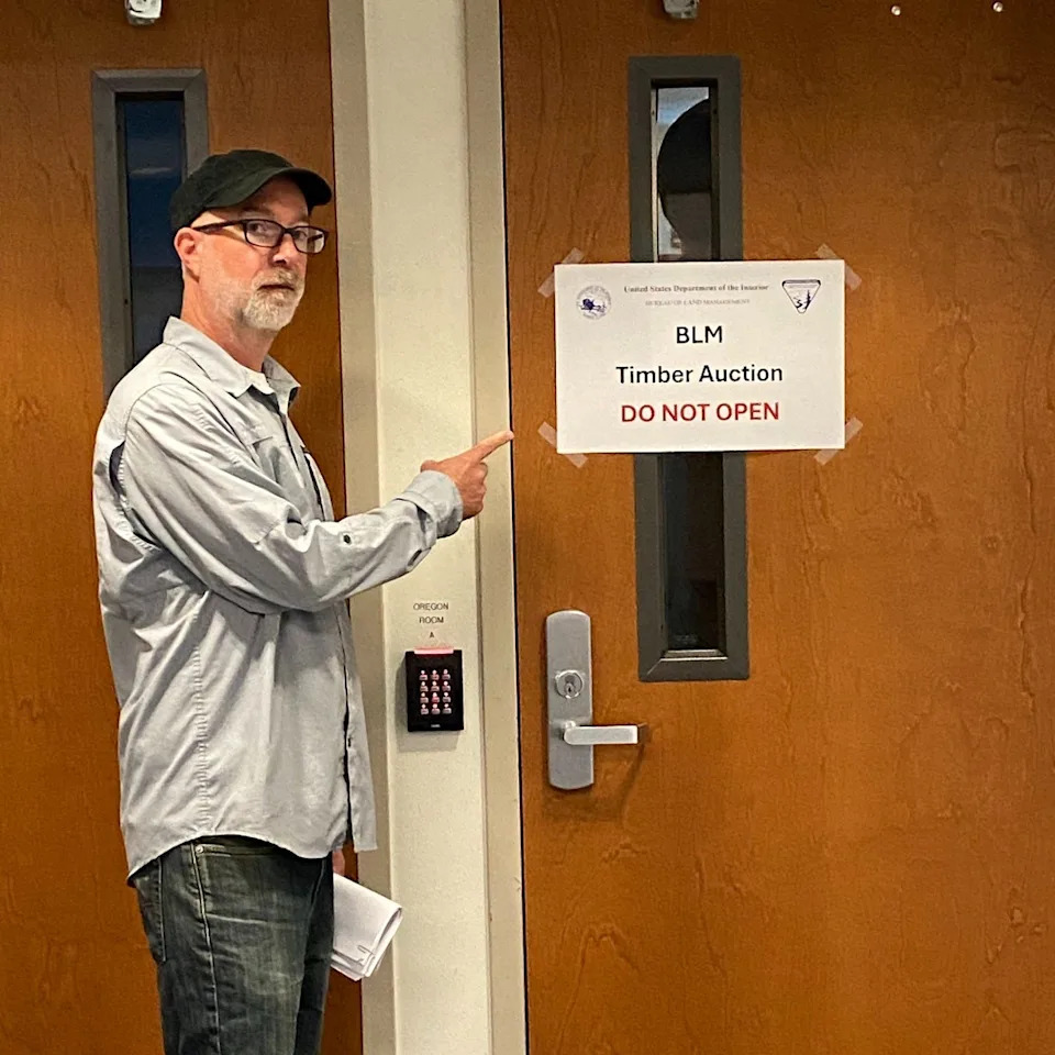 KS Wild conservation director George Sexton said he wasn't allowed into a timber auction on Sept. 23 at the Bureau of Land Management offices in Medford. He said this was a change from the past.
