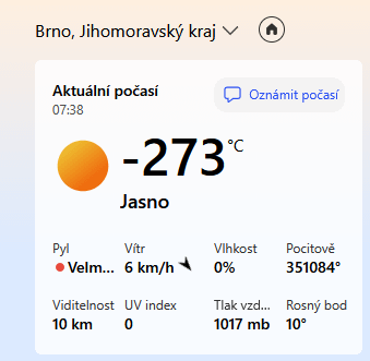 To máme dnes docela chladno.
